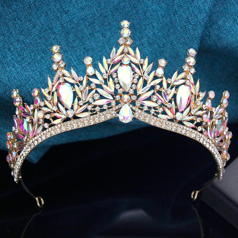 Couronne Mariage Baroque Isaure Doré Irisé