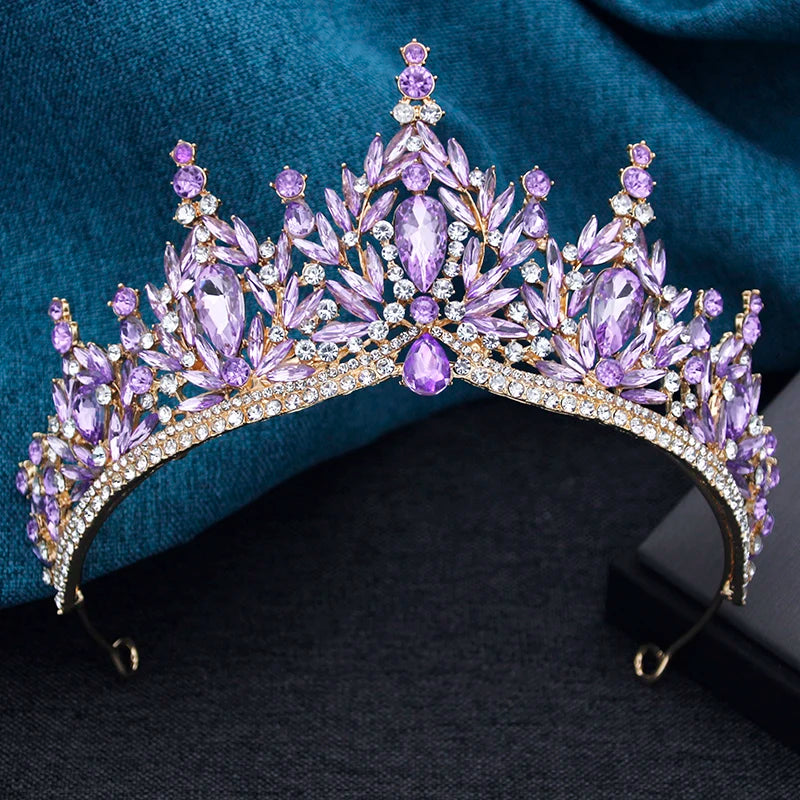 Couronne Mariage Baroque Isaure Doré Violet