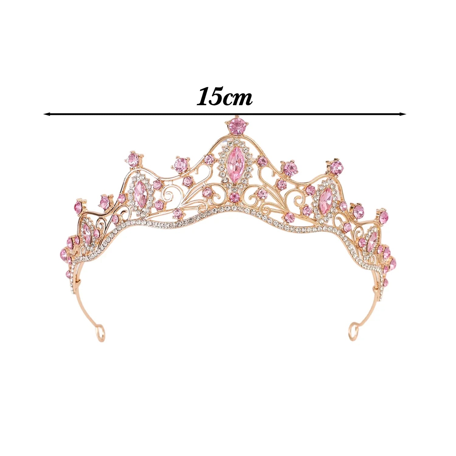 Diadème Mariage Albane Doré Rose