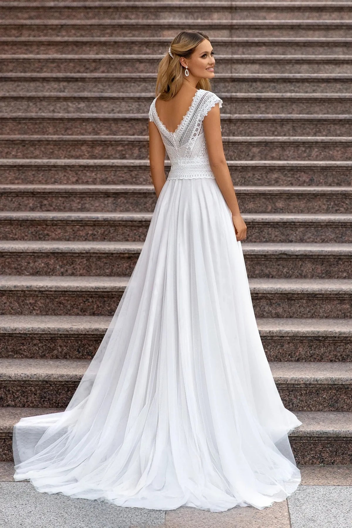Robe de Mariée Champêtre Fluide