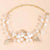 Bracelet de mariage doré, vue détaillée perles et finitions