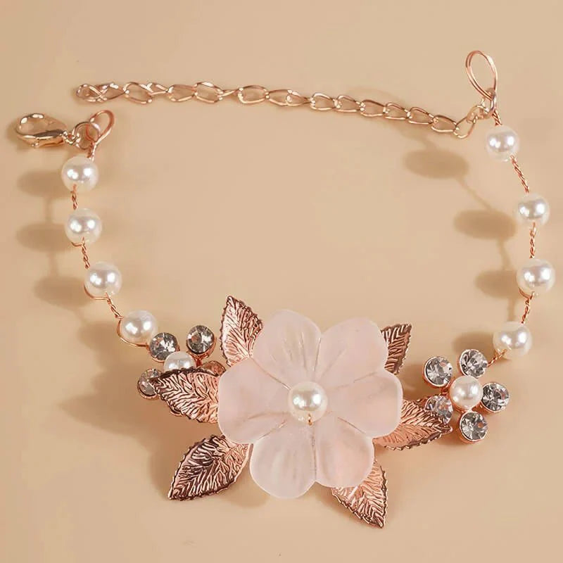 Bracelet mariée bohème, vue détaillée perles et finitions