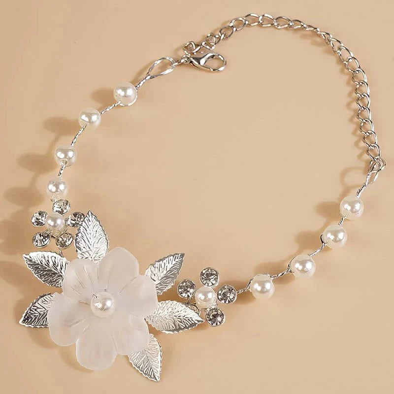 Bracelet mariée bohème Argent, vue détaillée perles et finitions