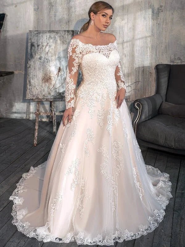 Champetre robe de mariage femme ronde