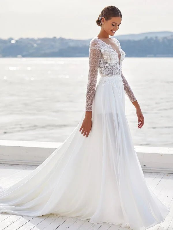 Chic Bohème Robe de Mariage - Vue principale