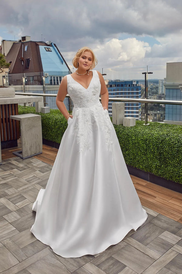 Robe de Mariée Satin Grande Taille