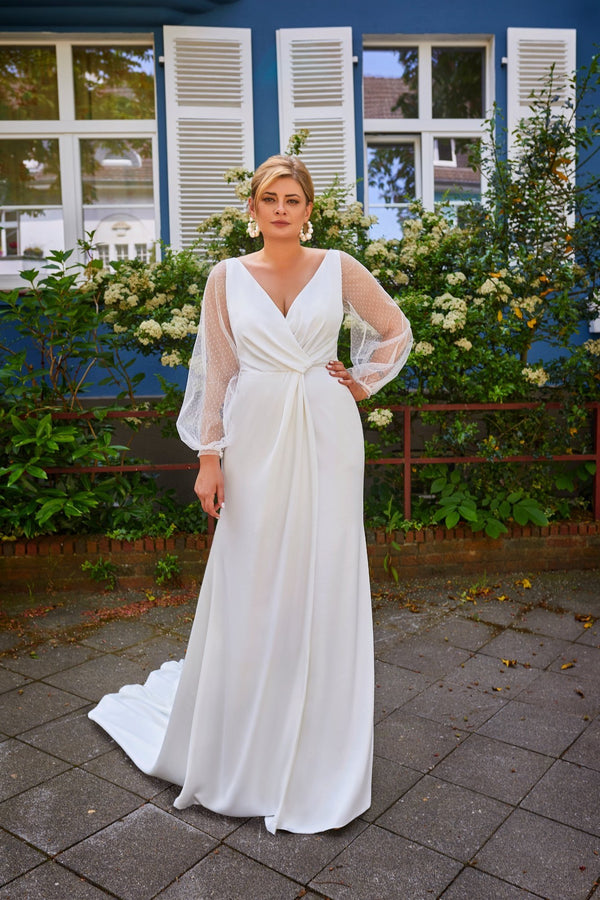 Robe de Mariée Satin Curvy