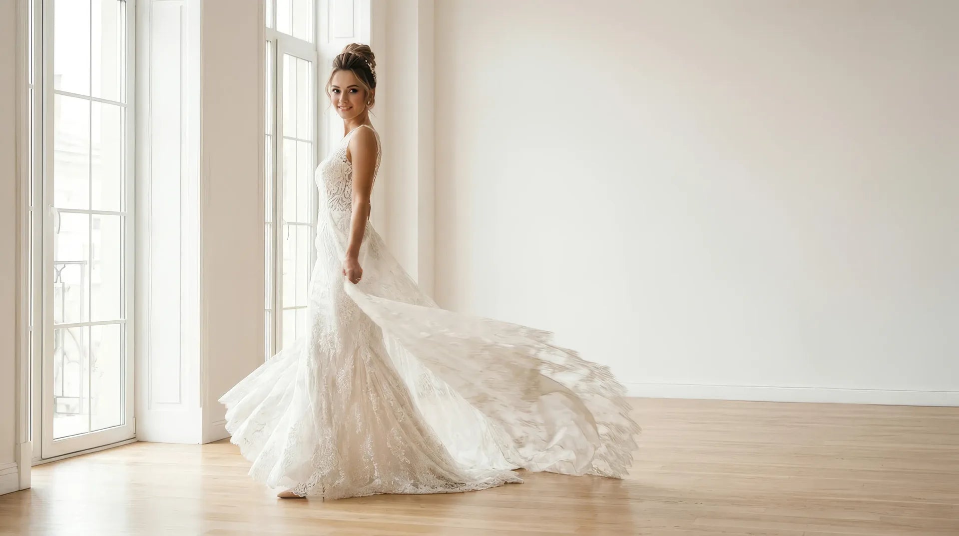 Robe de mariée en dentelle sur mesure - Mariage Éternel