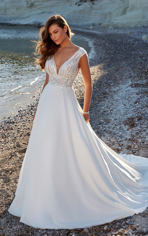 Robe de mariée bohème satin
