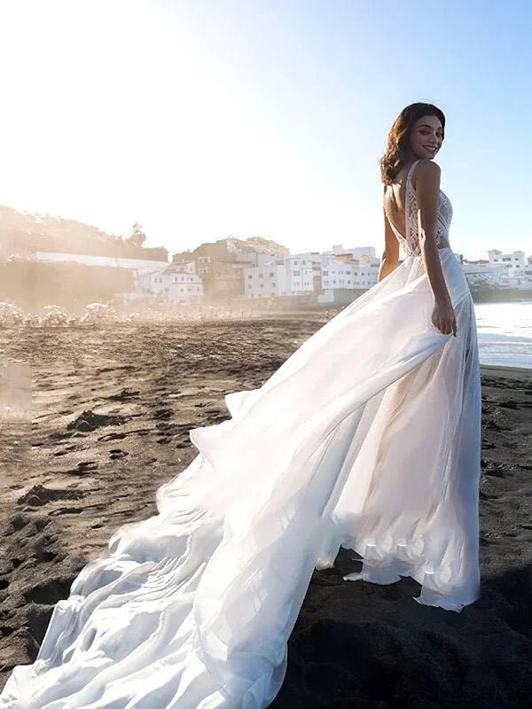 Robe longue de mariage sale