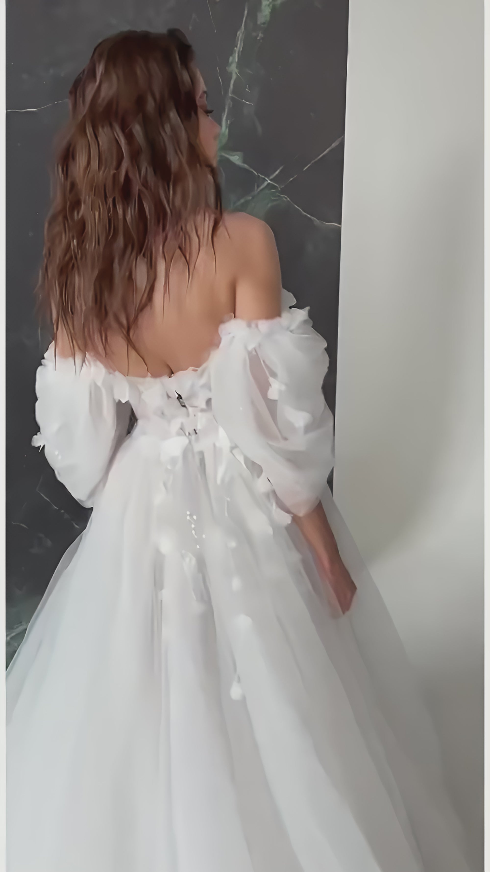 Robe de mariée à fleurs