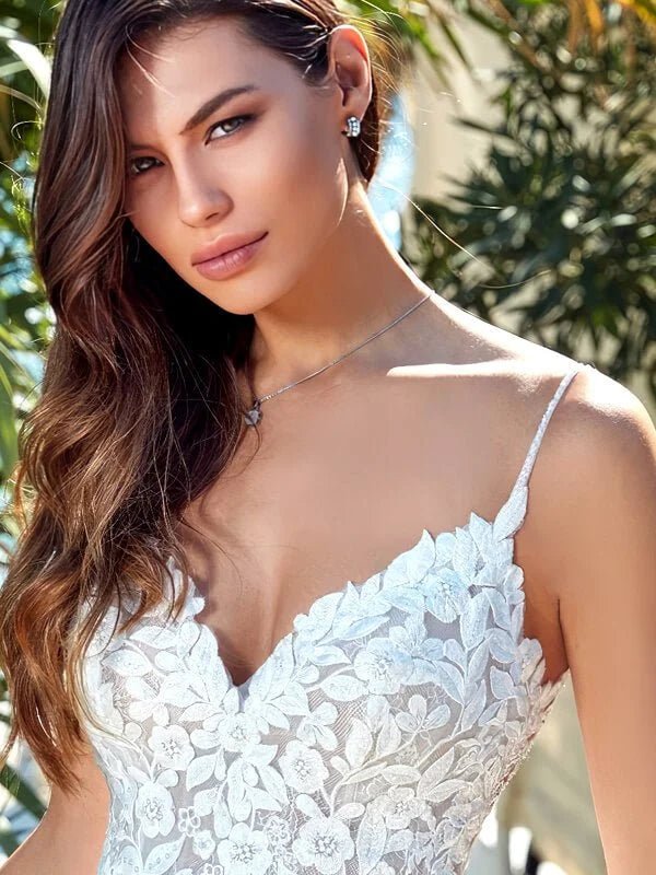 Robe boheme blanche de mariage
