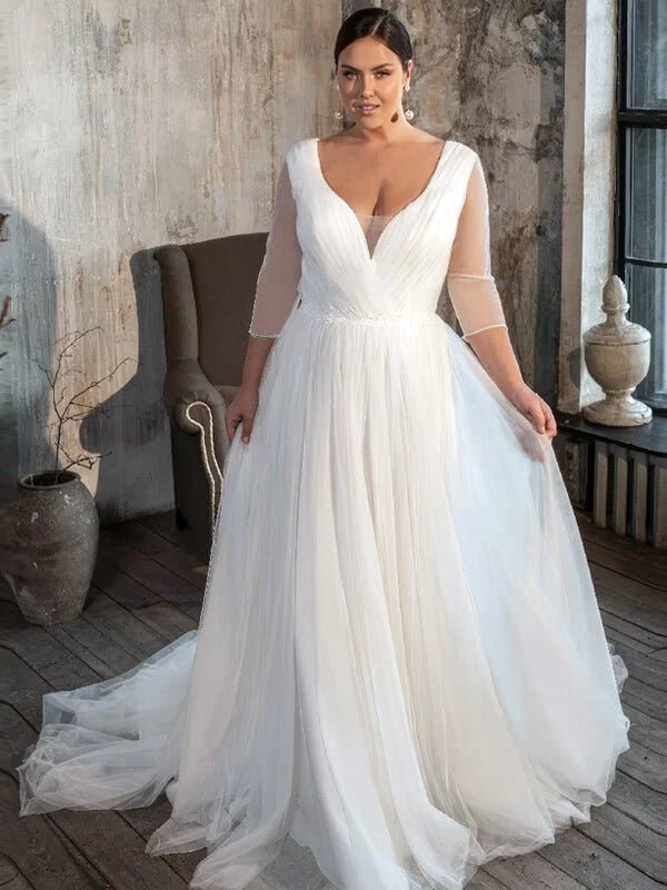 Robe de mariage grande taille chic - Vue principale