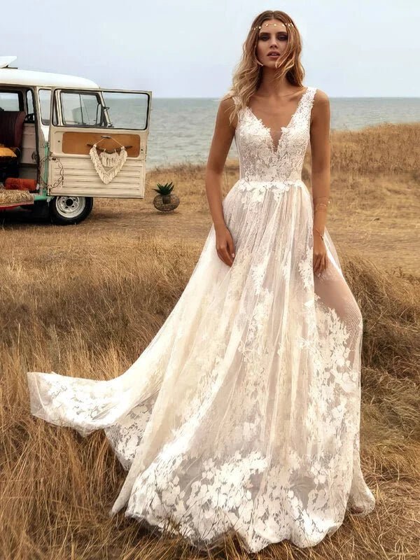 Robe de mariée bohème chic plage - Vue principale