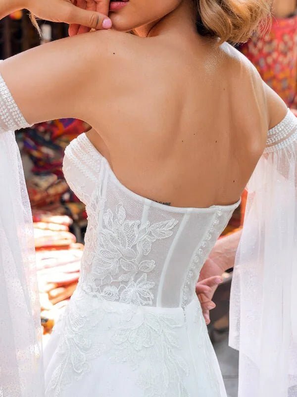 Robe de Mariée Bohème Fleurie