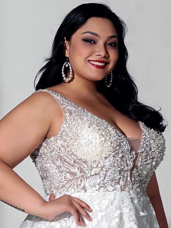 Robe Mariée Boho Femme Ronde