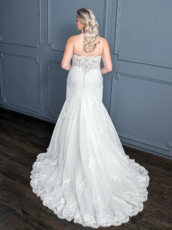 Robe de Mariée Bustier Femme Ronde