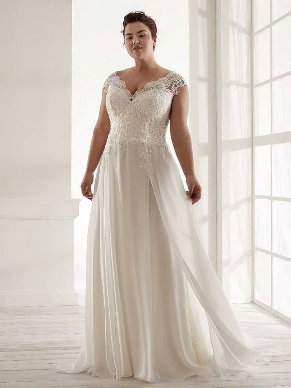 Robe de Mariée Bustier Grande Taille - Vue principale