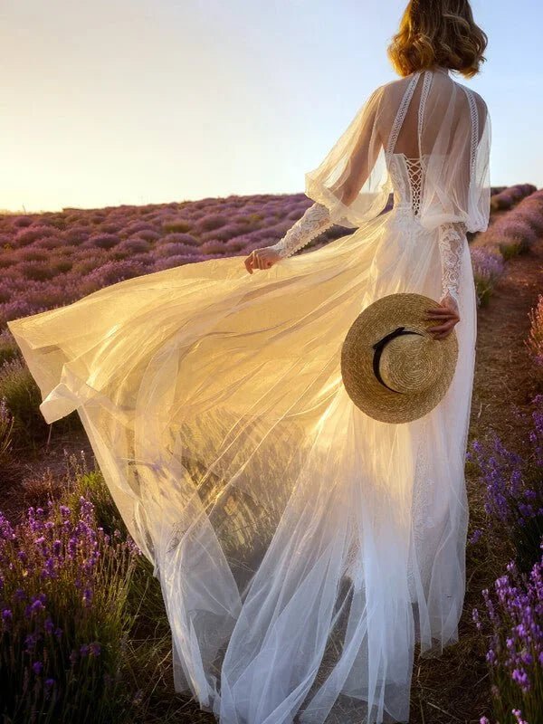 Robe de Mariée Champêtre Fendue