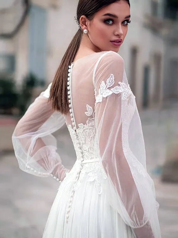 Robe de Mariée Champêtre Chic et Raffiné - Vue de dos
