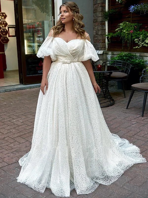 Robe de Mariée Courte pour Femme Ronde et Petite - Vue principale