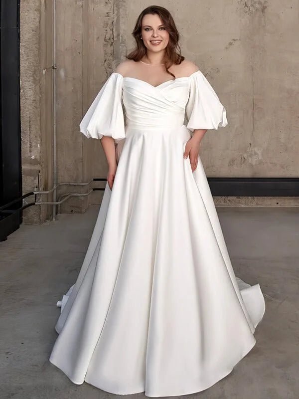 Robe de Mariée Curvy Satin - Vue principale