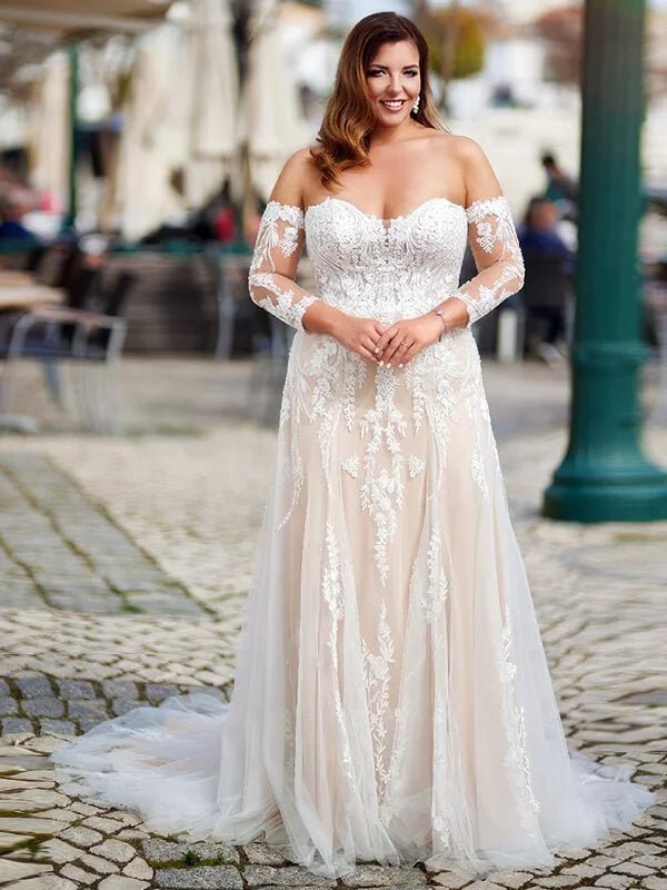 Robe de Mariée Empire Femme Ronde - Vue principale