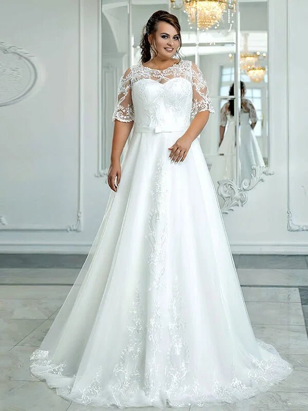 Robe de Mariée Femme Ronde Champêtre