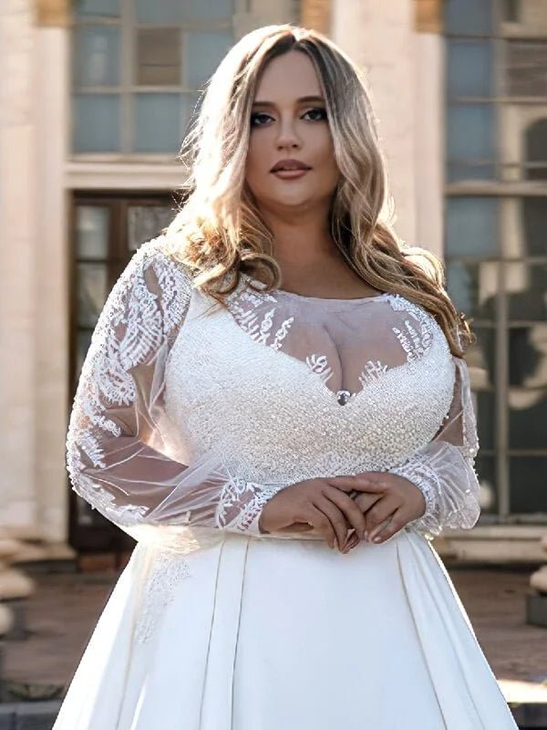 Robe de Mariée Femme Ronde Grande Taille