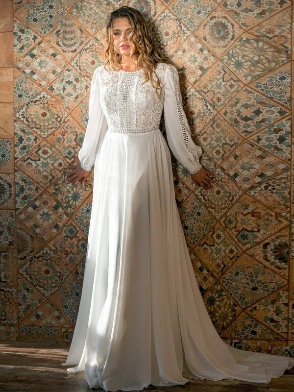 Robe de Mariée Femme Ronde pas Cher - Vue principale