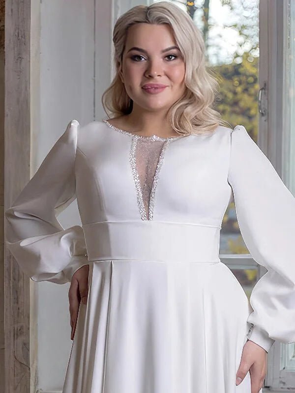Robe de Mariée Grande Taille Mousseline