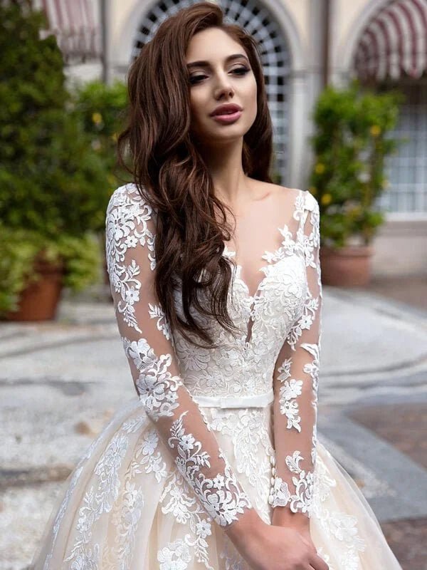 Robe mariée manches longues