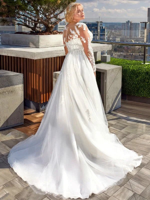 Robe de Mariée Manches Longues Curvy