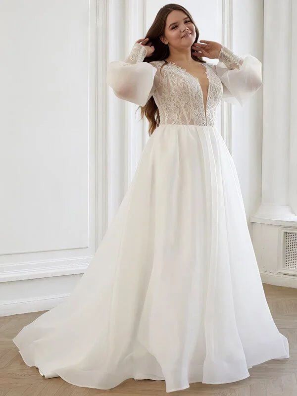 Robe de Mariée Organza Curvy - Vue principale