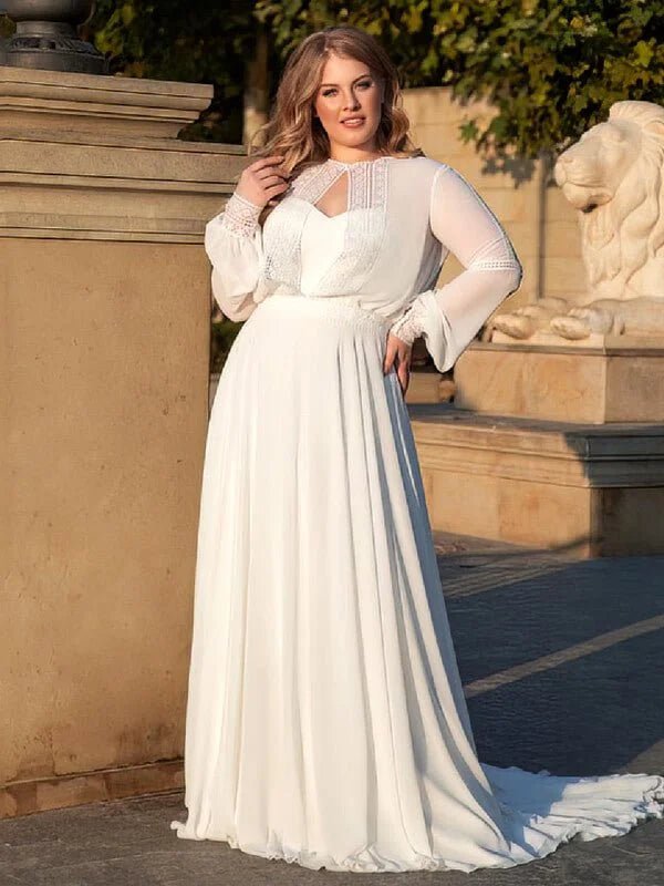 Robe de Mariée Originale pour Femme Ronde - Vue principale