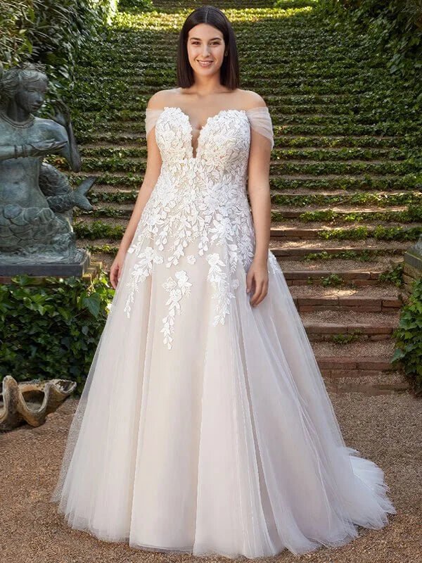 Robe de Mariée pour Femme Forte