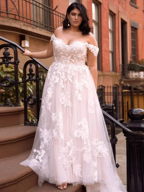 Robe de Mariée pour Femme Forte Poitrine - Vue principale