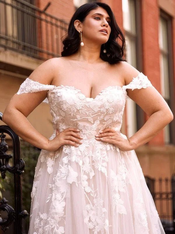 Robe de Mariee pour Femme Forte Poitrine MARIAGE ETERNEL