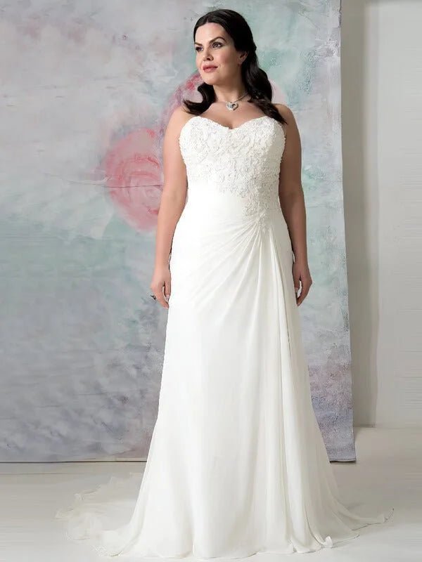 Robe de Mariée pour Femme Petite et Ronde - Vue principale