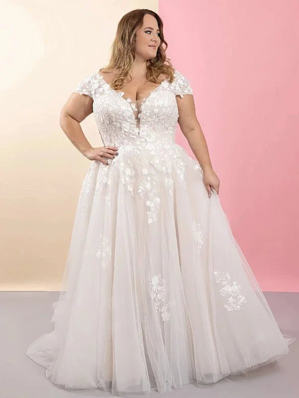 Robe de Mariée pour les Femmes Rondes - Vue principale
