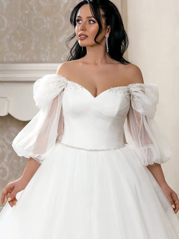 Robe Mariée Princesse Manches Bouffantes