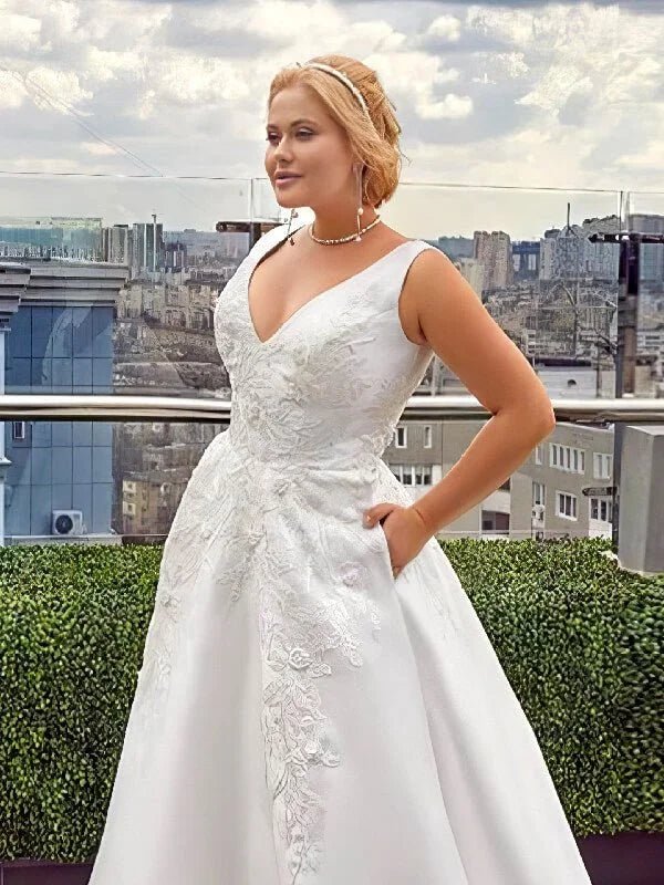 Robe de Mariée Satin Grande Taille