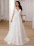 Robe de Mariée Simple pour Femme Ronde