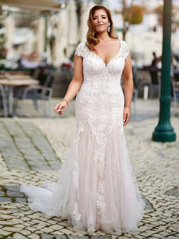 Robe de Mariée Sirène Grande Taille - Vue principale
