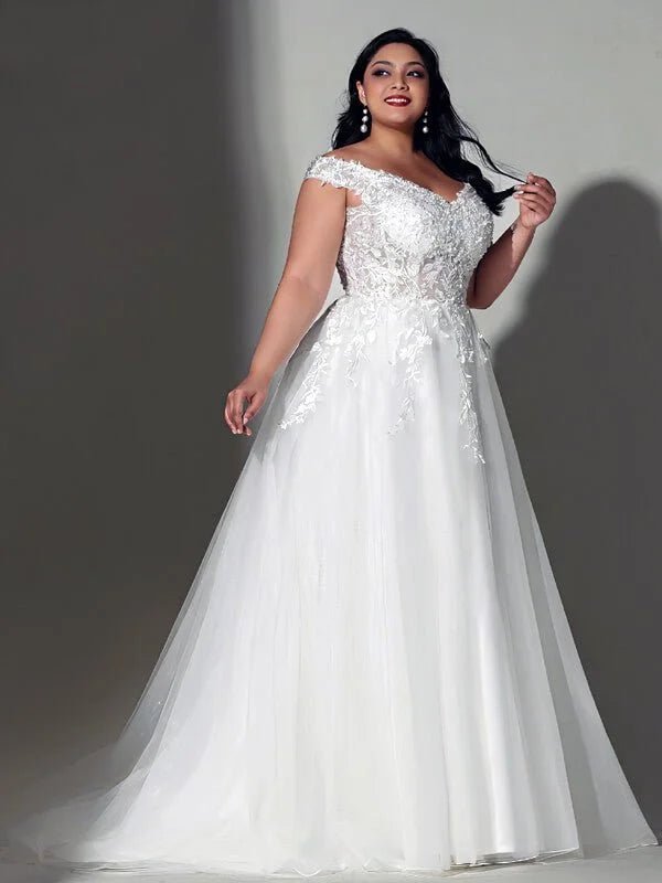 Robe de Mariée Taille Plus Dentelle - Vue principale