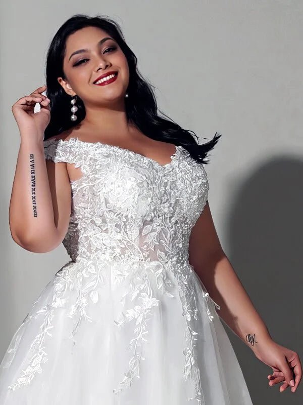 Robe de Mariée Taille Plus Dentelle