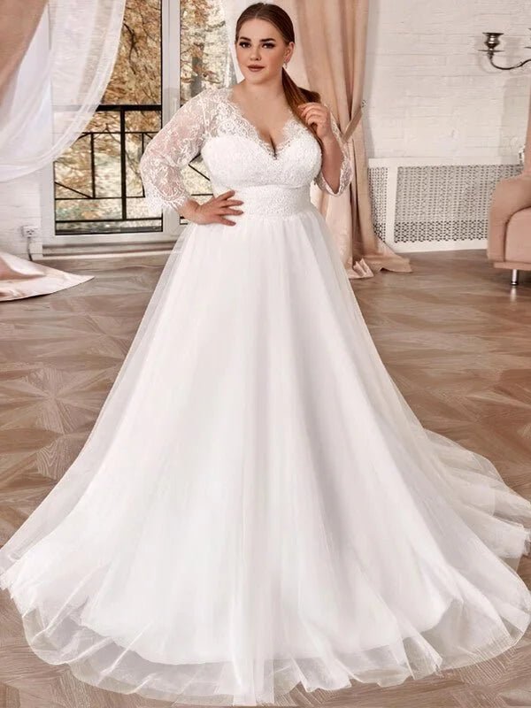 Robe de Mariée Vintage Femme Ronde - Vue principale