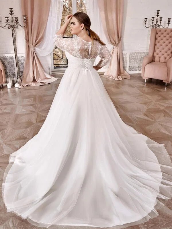 Robe de Mariage Vintage Femme Ronde