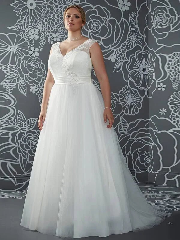 Robe de Mariée Vintage Grande Taille - Vue principale