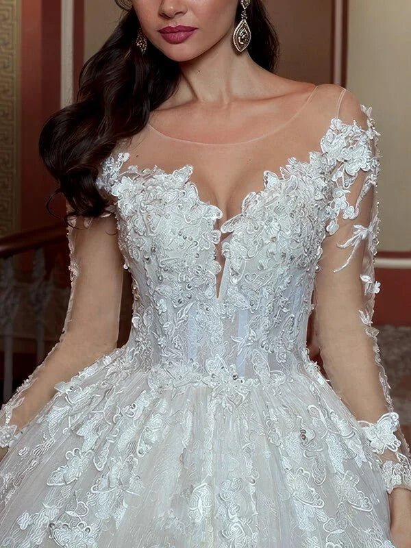 Robe de Mariage Princesse Perlée